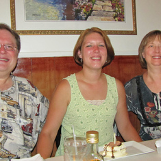 Laura's 30th Birthday at Biscotti's--Wendell, Laura and Karen (Aug 6, 2011)