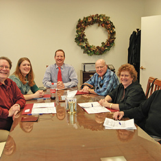 Laura's home purchase closing: Wendell, Laura, attorney John, Uncle Carroll, Aunt Kate, & lender Jay (Jan 22, 2010)