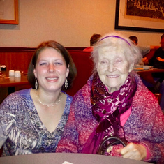 Laura and Grandma Irene Arkebauer on her 90th Birthday