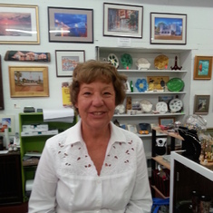 The good morning smile that greeted visitors to Laura and Dennis' shop, Market Street Antiques.