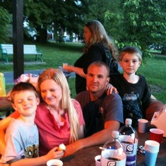 Cole's birthday party - May 2012 - Lukas, Teri, Collin, Dustin and Laurie in the background