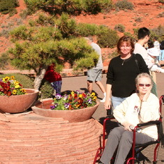 Laurie & her mom, Sedona Chapel where we got engaged