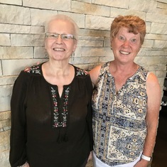 Cheryl Wagner Land reconnecting with my childhood friend, Laurie Kittle.