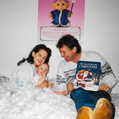 Jen, Allie, Dad - Xmas1994