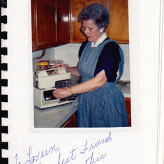Billie's cookbook  Mom's recipes inscribed to Lavern