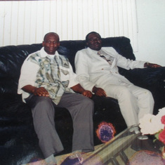 Uncle Ndiba And Daddy in Kansas City relaxing  after coming back from a church service.