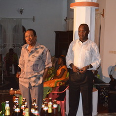 Daddy giving a speech at Ngale's Traditional wedding at the Tabe's Residence in Buea-Road Kumba.