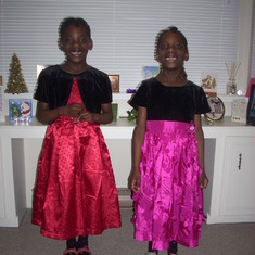 twin grand daughters. Nange and Mboule
