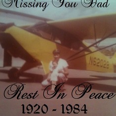 My Dad loved building Airplanes, As a kid he loved to fly. His dream to be a pilot became his dream come true.