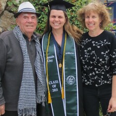 Proud mama and papa with graduate Amanda