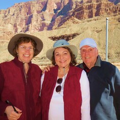 Leigh, Anita and Larry at the bottom of the Grand Canyon