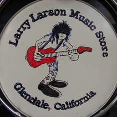 store logo on a drumhead