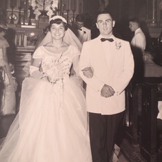 Larry and first wife Anne at St. Anthony's church in Rockford 6-27-53