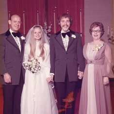 Larry and Arline when Debbie, their youngest daughter married John Messer.
