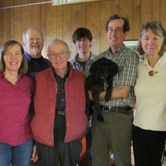 Thanksgiving 2012 - Claire, Cheryl, John, Larry, Jake, Russell (w Rocket), Mimi, and Katy