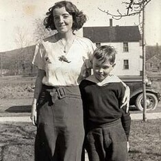 Young Larry and Aunt Carol (who was like a sister)