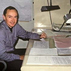 Larry - chief scientist -USNS Eltanin - Southern Ocean 1969 (J P Thomas photo) ("Science at Sea" story #6)