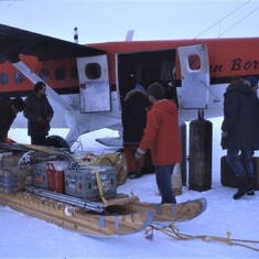 Ken Borek Twin Otter on the Ice Island, 1988