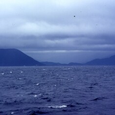 Unalaska Island in the Aleutians.  August 1993.  "Science at Sea" story #10 Breaking the Ice.