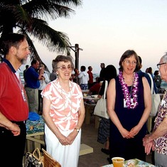 Janet and Larry with Peter Jumars and Mary Jane Perry, Hawaii Ocean Sciences Meeting Feb 2003