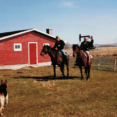 1988 - Riding horses at Randy's