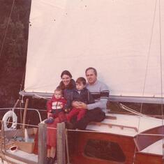 Dad on sailboat