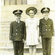 Lawrence, Dorothy, Steve at Catholic boarding school. [1947-48]