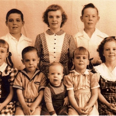 Lawrence, Dot, Steve; Margaret, Tommy, Louis, Mollie, Ann - 1951.kole.family.christmas.card