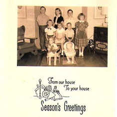 Lawrence top, 3rd from left - 1952 Christmas card Kole family