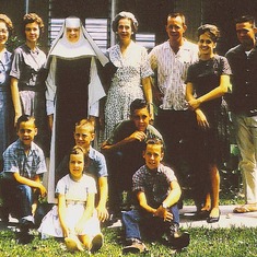 Lawrence top right - Kole Family 1962, taken after our father died.