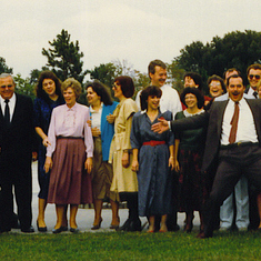 Lawrence 4th from left - at grandmother Anna McBride Kole funeral - Winnie, Texas.  Peter Kole at right of picture acting out :-)