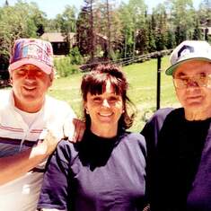 Dad on right, uncle Jim on the left with aunt Rosalyn in middle. His only 2 siblings 1999. 