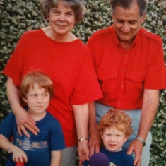 Beloved Nana with grandsons Ted and Chase