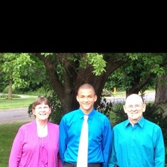 Mom and Dad at Chris's 8th grade graduatin 2012