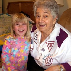 Fun with happy great granddaughter Claire