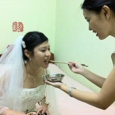 Honoured to serve the happy and beautiful bride on her wedding day (2011)