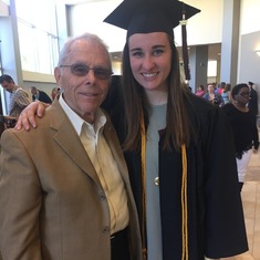 Grandpa Lee and Madison at her college graduation (2017). He and Grandma T.M. always found a way to make it to all the important events of their grandkid's lives.