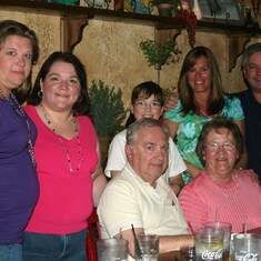 Dinner on their actual 50th anniversary in AZ. Yummy food and family. What can be better.