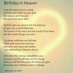 Happy 65th Birthday in Heaven...I love you and miss you so very much.