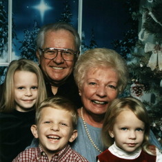 Nathan, Tiff, Jen with grandma and grandpa (2003)