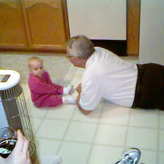 Grandpa and Jenny--Dec. 2000