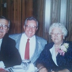 Theresa's 90's Birthday-Walt, Leo and Norm