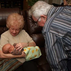 Grandma and Grandpa admiring Henry 2008