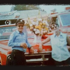 Mama an Daddy at Newportville firehouse when he was a Fireman