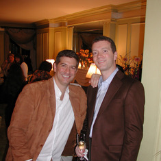 2005_Len and Cousin Brian_Engagement Party, NYC