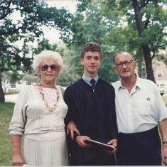 1986_Union Graduation with Nanny Cele and Papa Ben