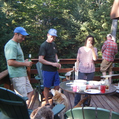 Hanging on deck in Adirondacks - Aug 2012
