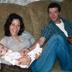 Len and Jenna with Sean Dickson in White Plains. 2003