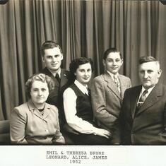1952 Theresa, Leonard, Alice, James and Emil