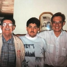 Leonard with Grandpa Catalino and Gary Rios